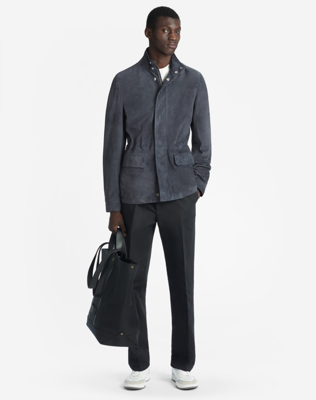 DUNHILL SUEDE FIELD JACKET LEATHER JACKETS Man r
