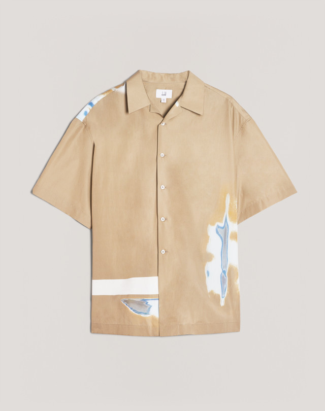 DUNHILL ABRASION SHORT SLEEVE LOUNGE SHIRT SHORT SLEEVE CASUAL SHIRTS Man f