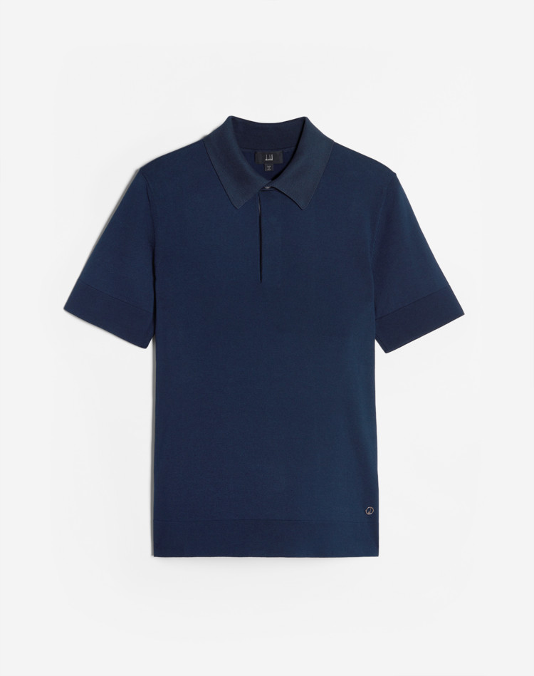 CONTRAST PLACKET SS POLO DUNHILL POLOS Man CONTRAST PLACKET SS POLO f