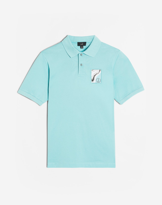 DUNHILL ABRASION LOGO SS POLO POLOS Man f