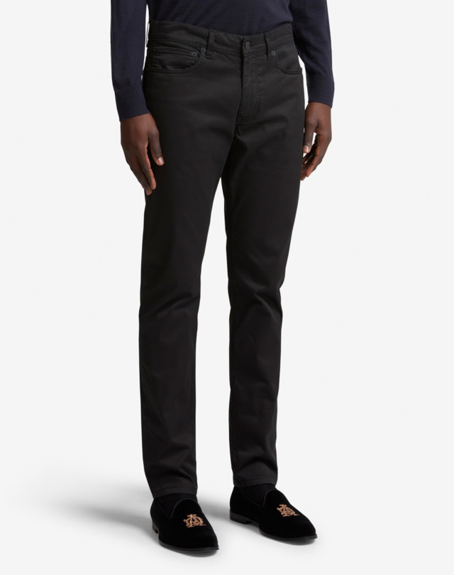 DUNHILL COTTON TWILL 5 POCKET TROUSERS CHINOS Man d