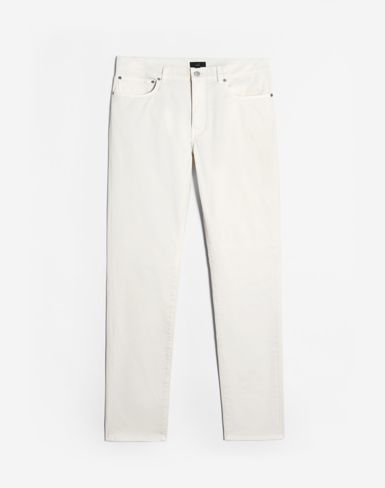 DUNHILL CHINOS Man Cotton Twill 5 Pocket Trousers f