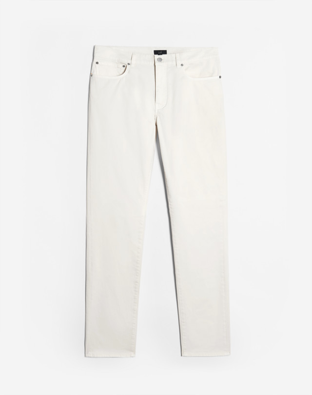 DUNHILL Cotton Twill 5 Pocket Trousers CHINOS Man f