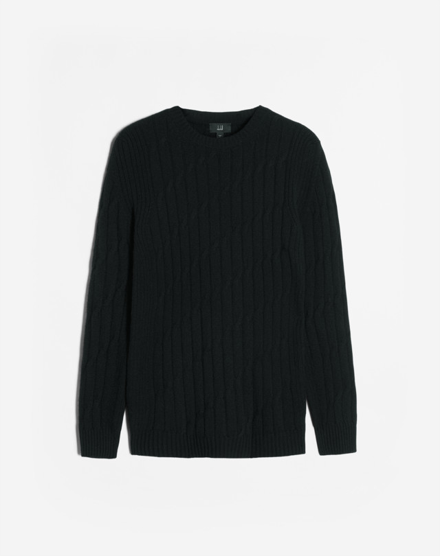 DUNHILL CASHMERE KNURL CABLE JUMPER Knitwear Man f