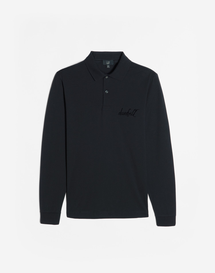 1921 SCRIPT LOGO COTTON POLO DUNHILL POLOS Man 1921 SCRIPT LOGO COTTON POLO f