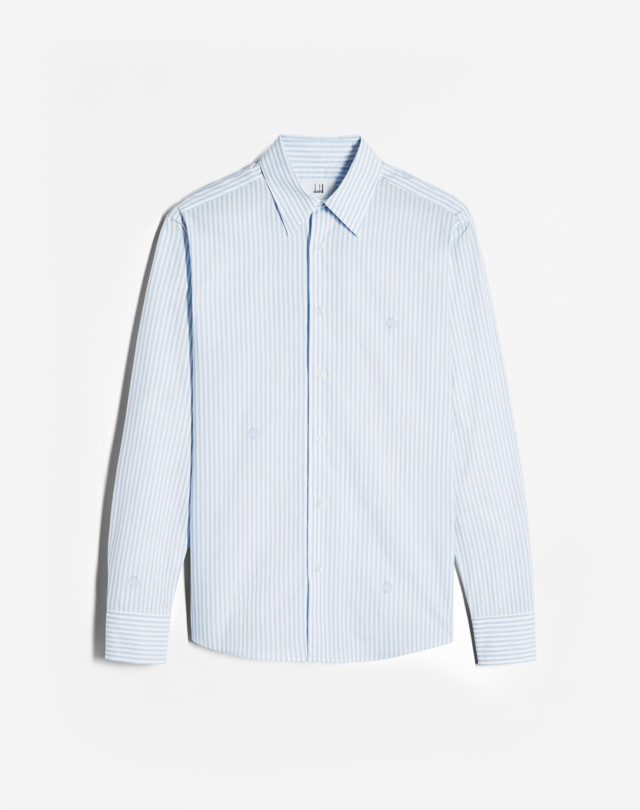 DUNHILL D STRIPE POPLIN SHIRT LONG SLEEVE CASUAL SHIRTS Man f
