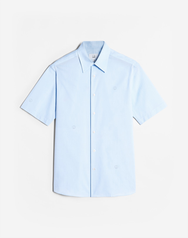 DUNHILL D POPLIN SHORT SLEEVE SHIRT SHORT SLEEVE CASUAL SHIRTS Man f