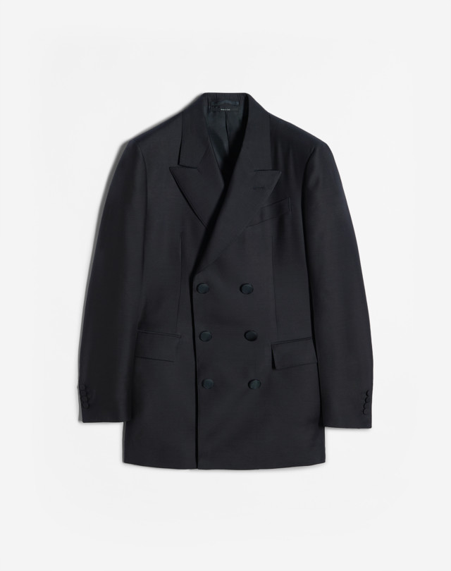 DUNHILL ウールシルク ダブルブレステッド ジャケット ブレザー メンズ f