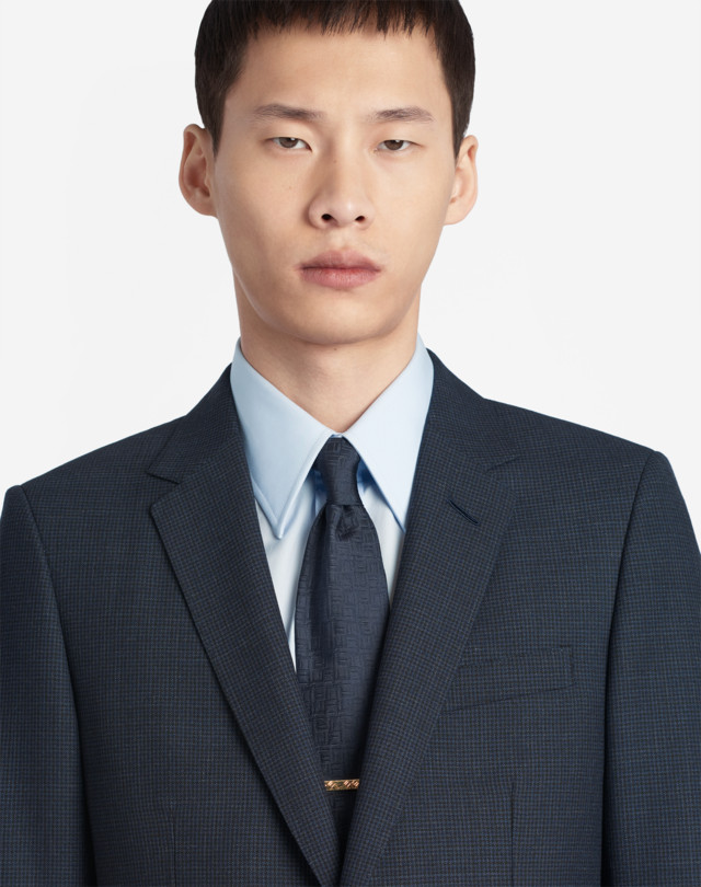 DUNHILL WOOL MICRO CHECK MAYFAIR JACKET BLAZERS Man a