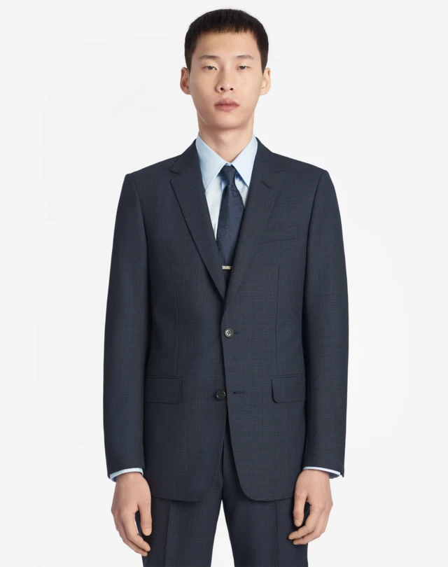 DUNHILL WOOL MICRO CHECK MAYFAIR JACKET BLAZERS Man d