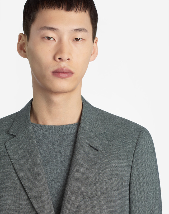 DUNHILL WOOL MICRO CHECK TRAVEL JACKET BLAZERS Man a