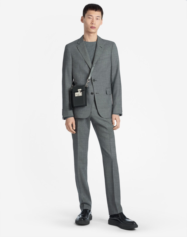 DUNHILL WOOL MICRO CHECK TRAVEL JACKET BLAZERS Man r