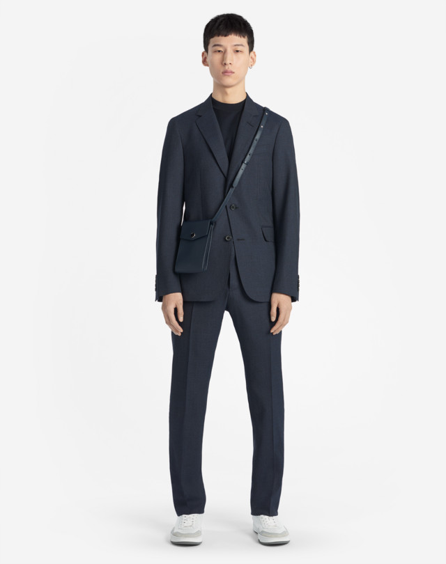 DUNHILL WOOL MICRO CHECK TRAVEL JACKET BLAZERS Man r