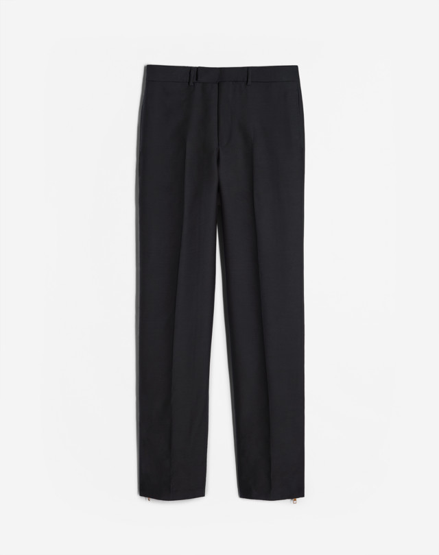 DUNHILL WOOL BLEND ZIP HEM TROUSERS FORMAL TROUSERS Man f