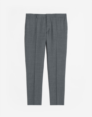 Wool Micro Check Travel Trousers