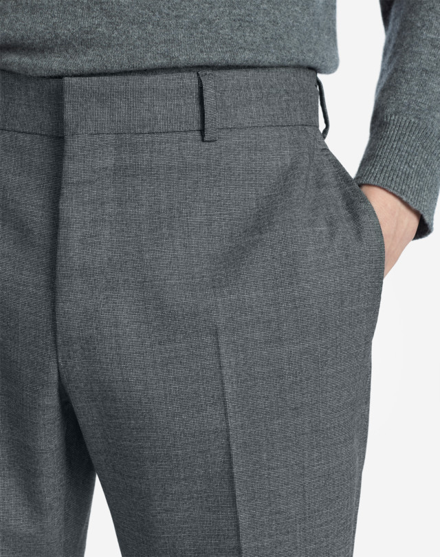 DUNHILL WOOL MICRO CHECK TRAVEL TROUSERS FORMAL TROUSERS Man a