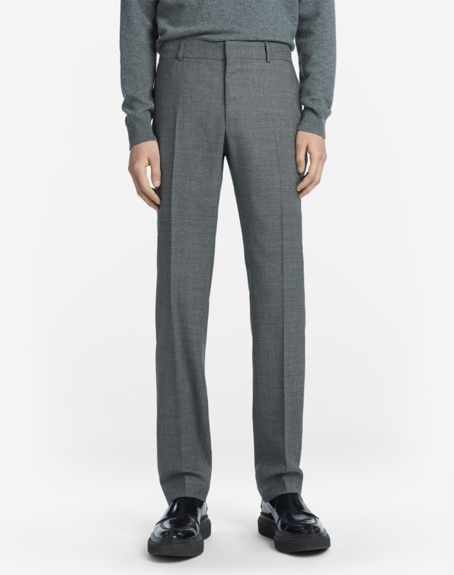DUNHILL WOOL MICRO CHECK TRAVEL TROUSERS FORMAL TROUSERS Man d