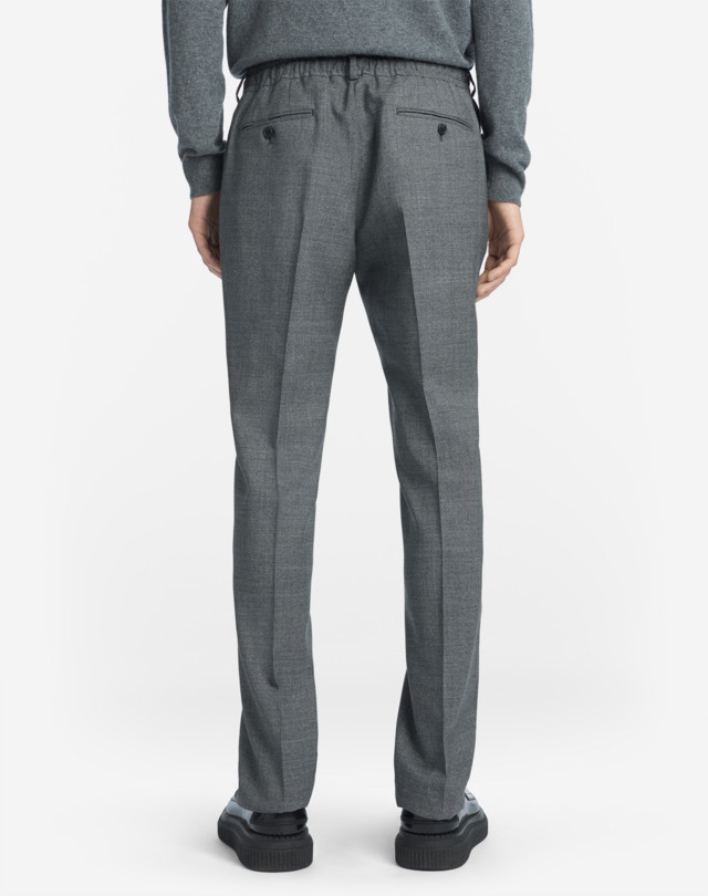 DUNHILL WOOL MICRO CHECK TRAVEL TROUSERS FORMAL TROUSERS Man e