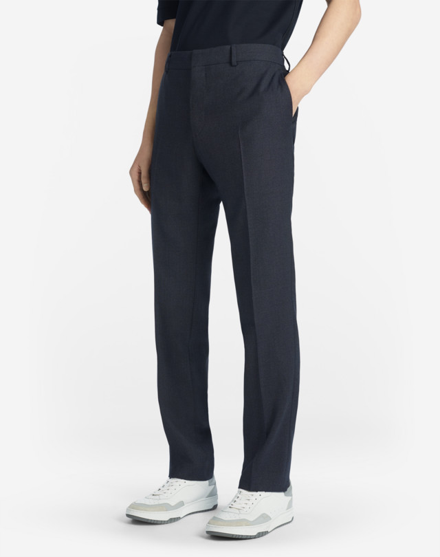 DUNHILL WOOL MICRO CHECK TRAVEL TROUSERS FORMAL TROUSERS Man d