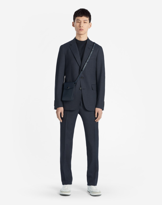 DUNHILL WOOL MICRO CHECK TRAVEL TROUSERS FORMAL TROUSERS Man r