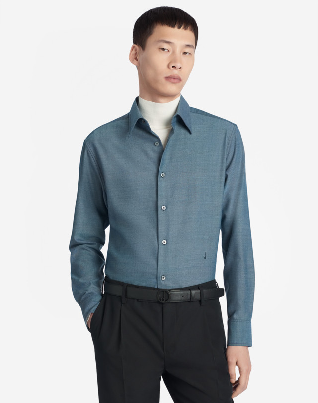 DUNHILL FLANNEL SHIRT LONG SLEEVE CASUAL SHIRTS Man d