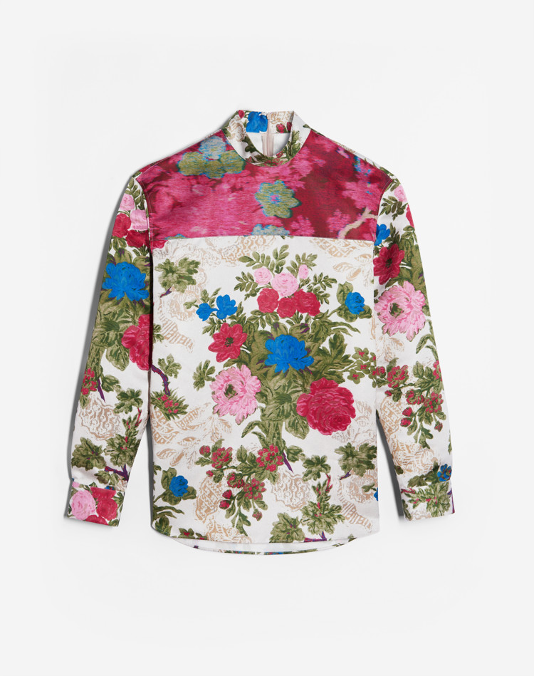 ABSTRACT FLORALS REVERSE SHIRT DUNHILL LONG SLEEVE CASUAL SHIRTS Man ABSTRACT FLORALS REVERSE SHIRT f