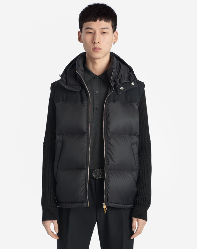 DUNHILL KNITTED DOWN HOODED JACKET DOWN JACKETS Man d