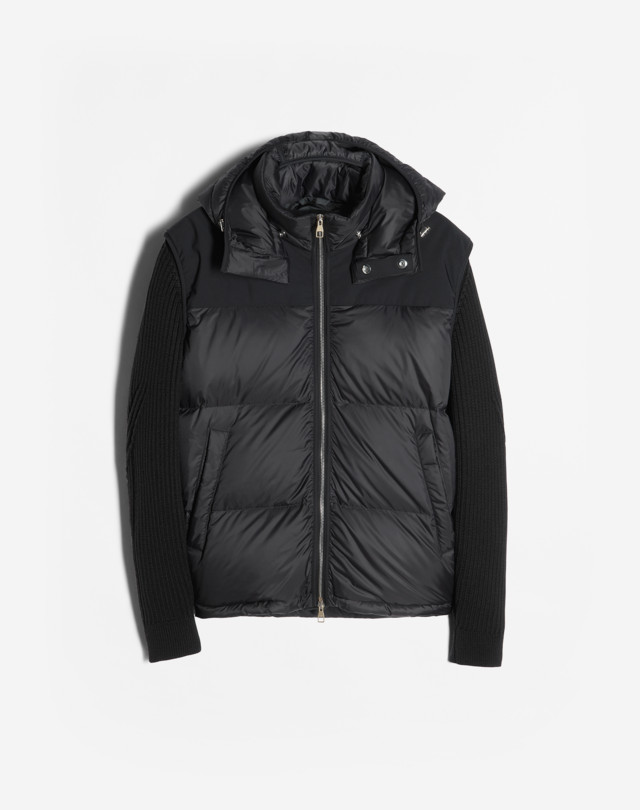 KNITTED DOWN HOODED JACKET