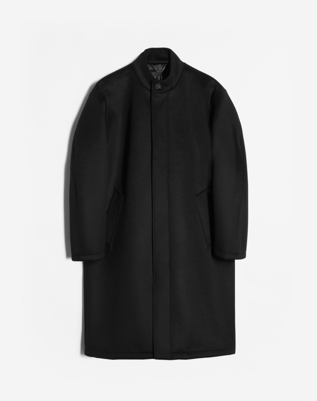DUNHILL ENGINEERED WOOL CASHMERE COAT TOP COATS Man f