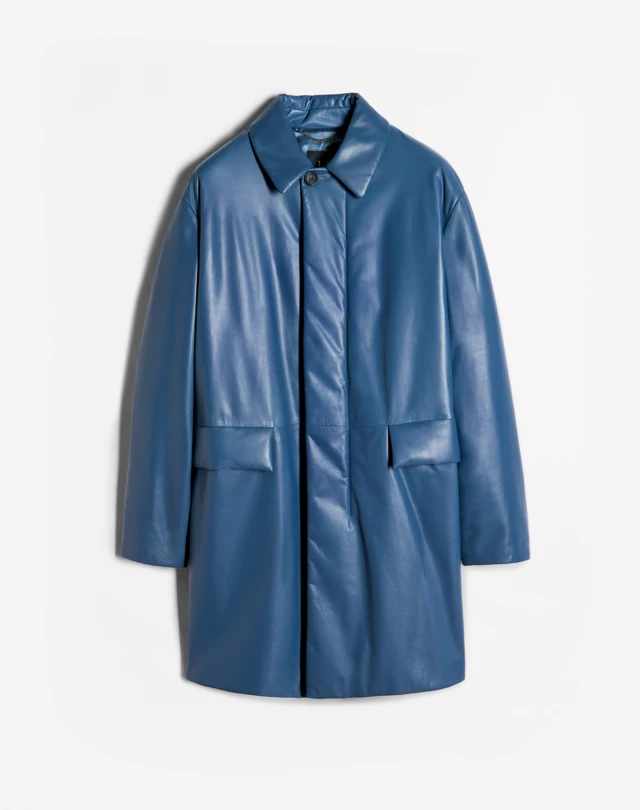 DUNHILL LEATHER PADDED CAR COAT LEATHER JACKETS Man f