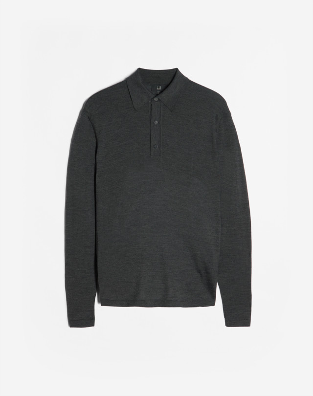 DUNHILL D Long Sleeve Polo KNITTED POLOS Man f