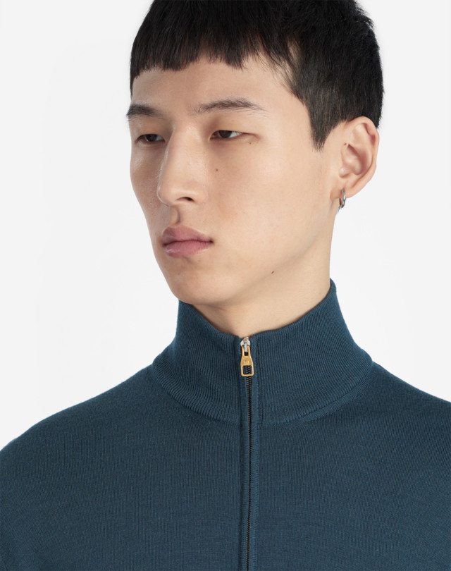 DUNHILL MERINO ZIP THROUGH JUMPERS Man a