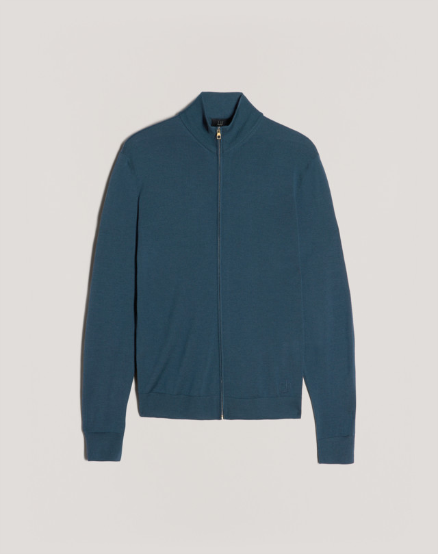 DUNHILL MERINO ZIP THROUGH JUMPERS Man b