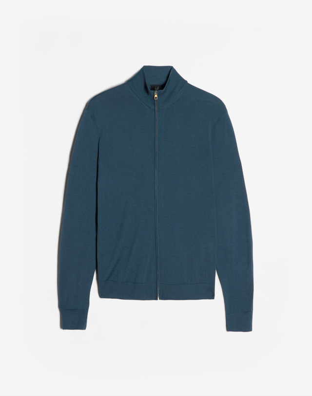 DUNHILL MERINO ZIP THROUGH JUMPERS Man f