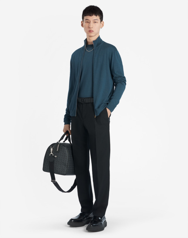 DUNHILL MERINO ZIP THROUGH JUMPERS Man r
