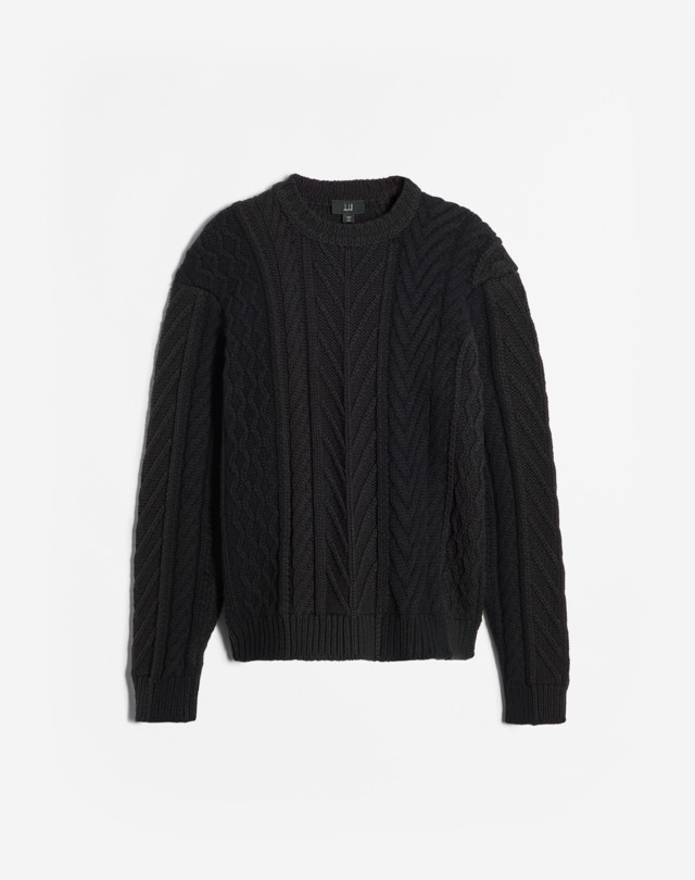 DUNHILL WOOL BLEND ARAN JUMPER JUMPERS Man f
