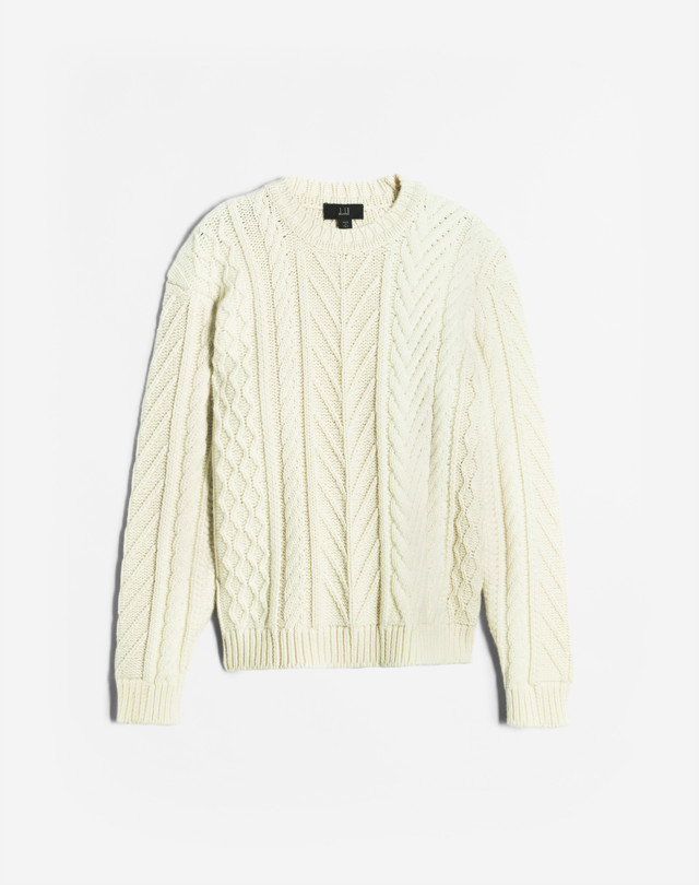 DUNHILL WOOL BLEND ARAN JUMPER JUMPERS Man f