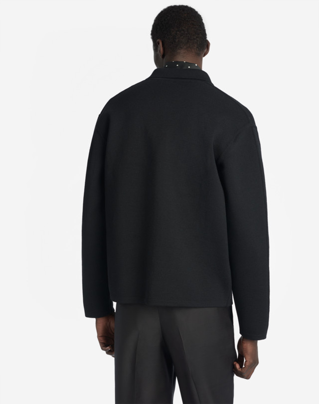 DUNHILL D SUEDE DETAIL OVERSHIRT LEATHER JACKETS Man e