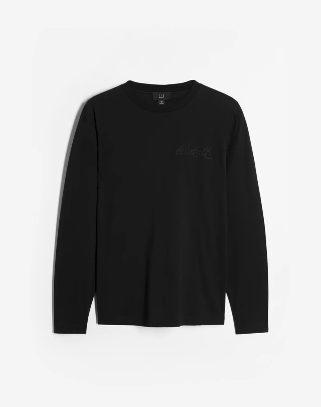 DUNHILL Футболка 1921 Script Logo С Длинными Рукавами ФУТБОЛКА Для Мужчин f