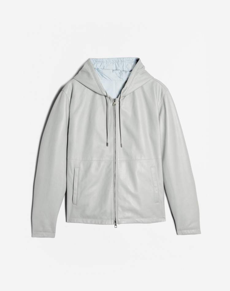 REVERSIBLE HOODED JACKET DUNHILL LEATHER JACKETS Man REVERSIBLE HOODED JACKET f