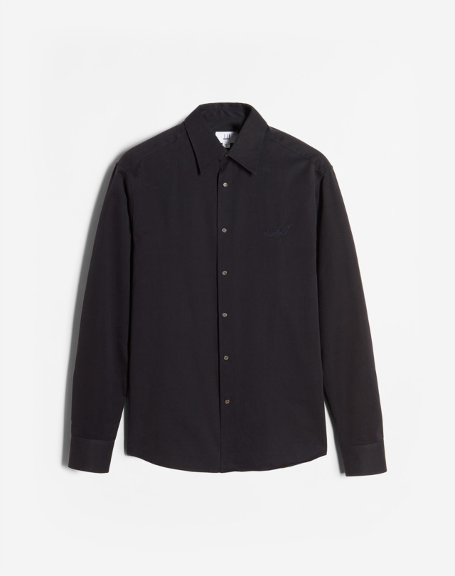 DUNHILL 1921 SCRIPT LOGO COTTON CASHMERE WESTERN SHIRT LONG SLEEVE CASUAL SHIRTS Man f