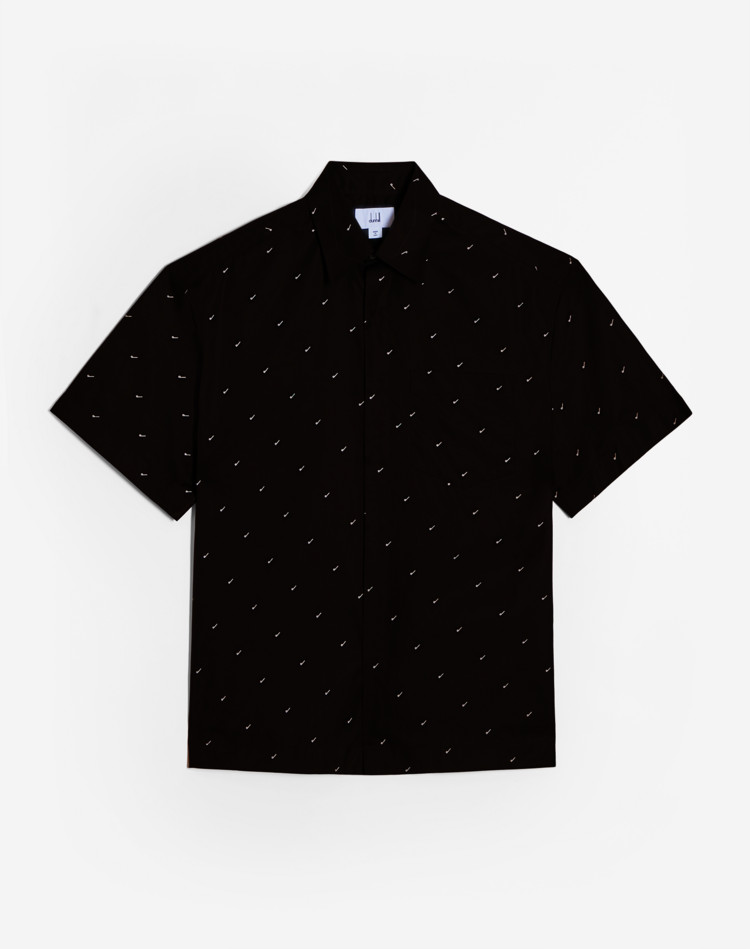 COTTON SHORT SLEEVE ALLOVER D SHIRT DUNHILL SHORT SLEEVE CASUAL SHIRTS Man COTTON SHORT SLEEVE ALLOVER D SHIRT f