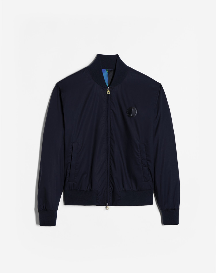 ELLEN CAREY DINGS & SHADOWS BLUE REVERSIBLE BOMBER DUNHILL BOMBER JACKETS Man ELLEN CAREY DINGS & SHADOWS BLUE REVERSIBLE BOMBER f