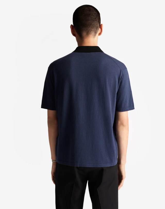 DUNHILL COTTON SILK SHORT SLEEVE POLO POLOS Man e