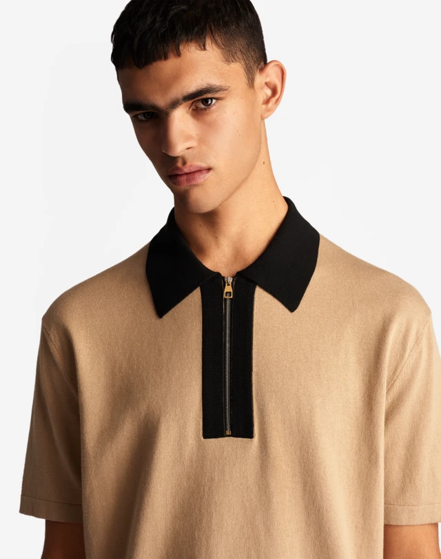 DUNHILL COTTON SILK SHORT SLEEVE POLO POLOS Man a