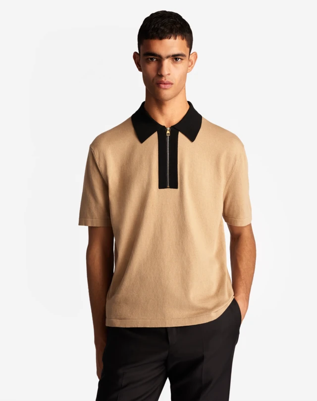 DUNHILL COTTON SILK SHORT SLEEVE POLO POLOS Man d