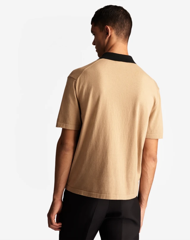 DUNHILL COTTON SILK SHORT SLEEVE POLO POLOS Man e