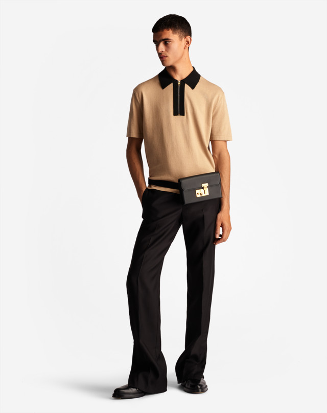 DUNHILL COTTON SILK SHORT SLEEVE POLO POLOS Man r