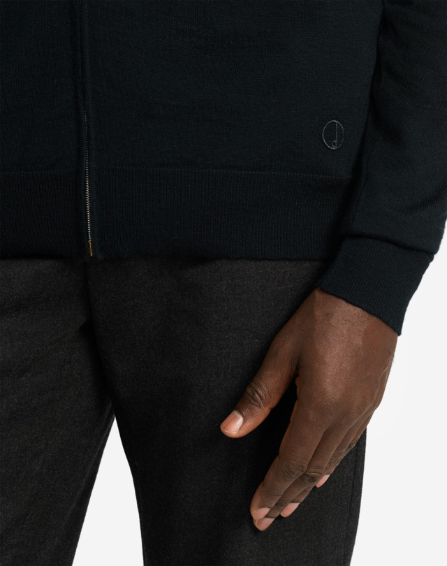 DUNHILL SUPERFINE CASHMERE ZIP JUMPER JUMPERS Man a