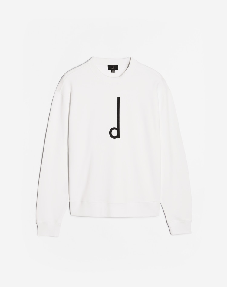 D APPLIQUÉ SWEATSHIRT DUNHILL SWEATSHIRTS Man D APPLIQUÉ SWEATSHIRT f